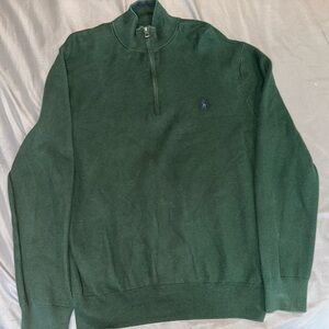 Ralph Lauren Green Half-Zip Sweater
